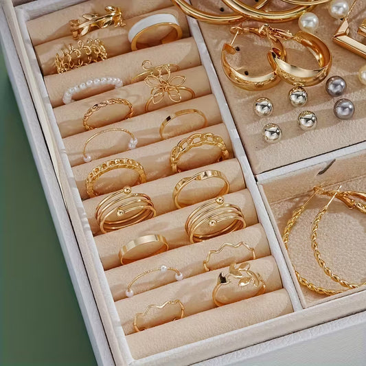 86PCS Women’s Fashion Jewelry Set – Elegant Necklaces, Earrings, Rings & Studs for Everyday Wear and Trendy Gifting (No Box)