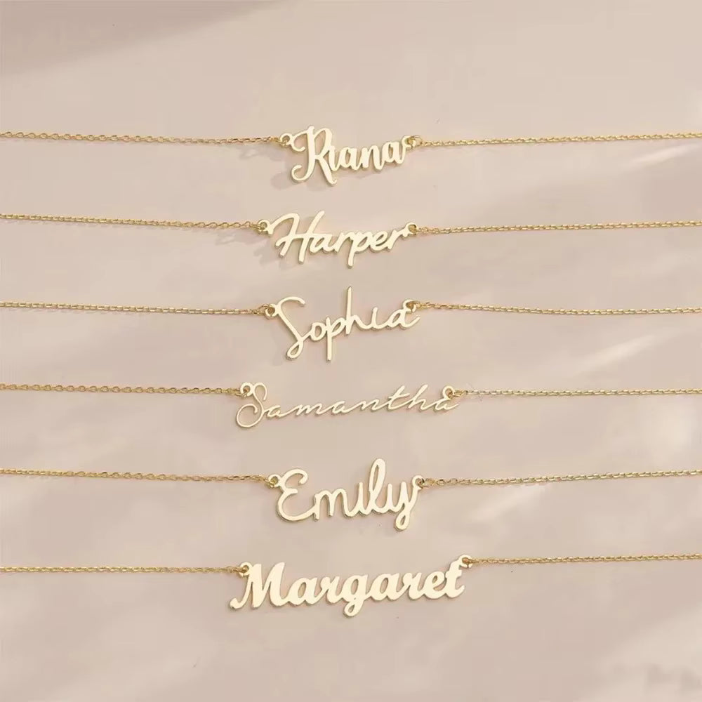 Custom Name Necklace – Stainless Steel Jewelry, Birthday & Mother’s Day Gift for Her