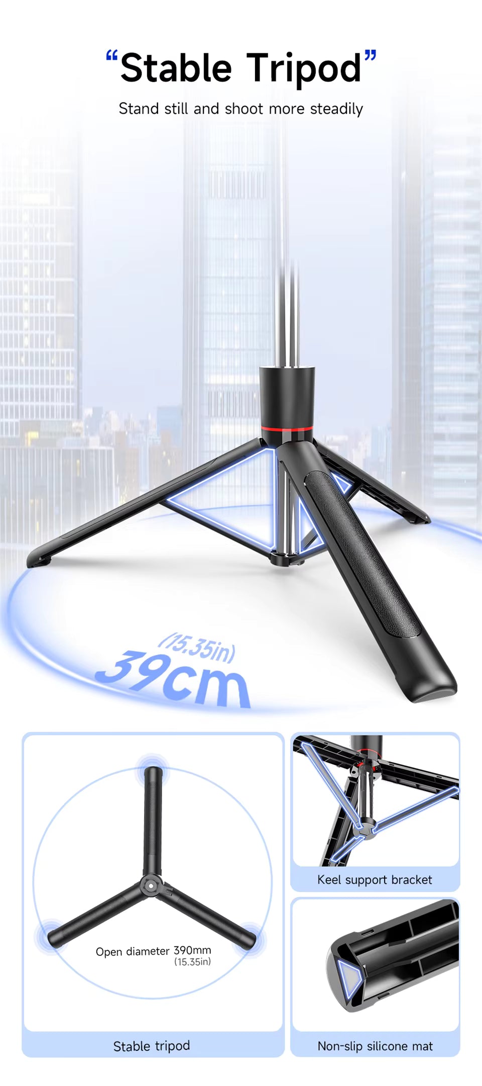 MEUYAG Selfie Stick Tripod with Bluetooth Remote & Fill Light – 1708mm Long, 360° Rotation, Phone Holder