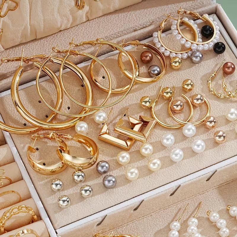 86PCS Women’s Fashion Jewelry Set – Elegant Necklaces, Earrings, Rings & Studs for Everyday Wear and Trendy Gifting (No Box)