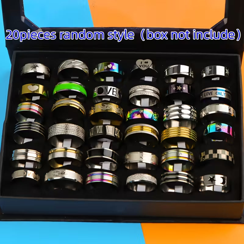 20PCS Stainless Steel Rings Set (Unisex) 👇