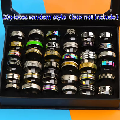 20PCS Stainless Steel Rings Set (Unisex) 👇